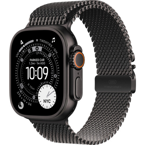 Tweedekans Apple Watch Ultra 3 Cellular 49mm Zwart Milanese Band L Tweedehands