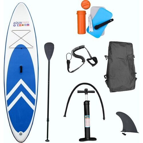 Tweedekans AQUAPARX MKII Professional Sup Board - Opblaasbaar peddelboard - voor beginners en gevorderden - 1 persoon - compleet geleverd - wit/blauw Tweedehands