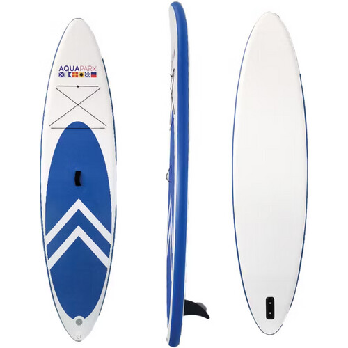 Tweedekans Aquaparx Opblaasbaar SUP Board 330 cm Wit/Blauw – Complete Set met Peddel en Draagtas Tweedehands