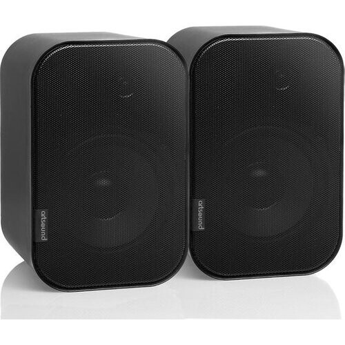 Tweedekans Artsound UNI20, Set van 2 passieve luidsprekers, 2-weg hifi luidspreker, 10-40 watt, muurbeugel met kogelgewricht, geschikt voor ruimtes tot 20 m² zoals gang, keuken, toilet, kleur: zwart Tweedehands