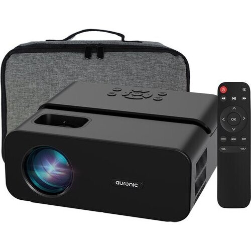 Tweedekans Auronic Beamer 10.000 Lumen - WiFi Projector - 1080P Full HD Streamen vanaf je telefoon - Smart Mini Beamer IOS & Android - HDMI-kabel - Afstandsbediening - Zwart Tweedehands