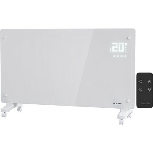 Tweedekans Auronic Elektrische Kachel – Convectorkachel met Thermostaat en Afstandsbediening - Paneelverwarming - tot 30 m² - 2500W Heater - Wit Tweedehands