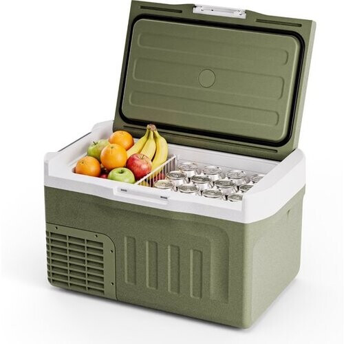 Tweedekans Auronic Elektrische Koelbox - Compressor - 21L - 12V en 240 volt - Camping Koelkast - Frigobox Auto - Groen Tweedehands