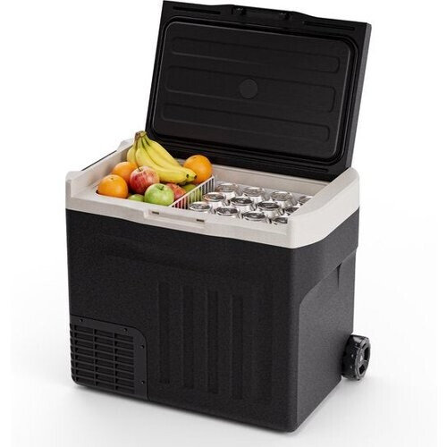 Tweedekans Auronic Elektrische Koelbox - Compressor - 40L - 12V en 240 volt - Camping Koelkast - Frigobox Auto - Met Wielen en Hendel - Zwart Tweedehands