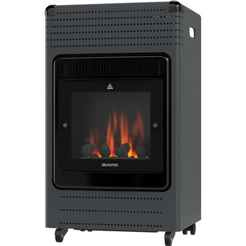 Tweedekans Auronic Mobiele Gaskachel – 3400W – Vlameffect – 2 Warmtestanden – Tot 50 m²