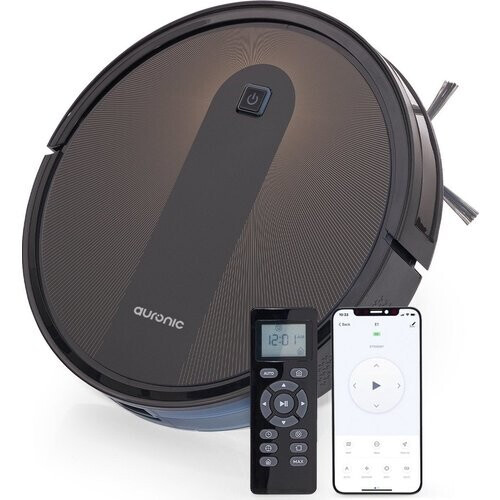 Tweedekans Auronic Robotstofzuiger met Dweilfunctie - WiFi en App - 1400Pa - Automatisch Laadstation - Dubbel Filtersysteem - Zwart Tweedehands