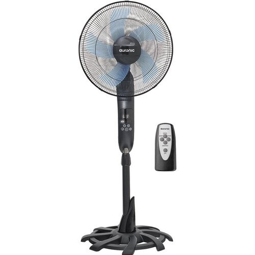 Tweedekans Auronic Statiefventilator - Staande Ventilator met Afstandsbediening - Timer - 50W - 53dB - Zwart Tweedehands