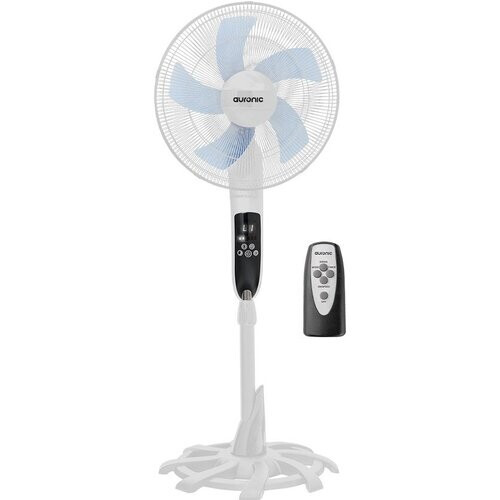 Tweedekans Auronic Statiefventilator - Staande Ventilator met Afstandsbediening - Timer - 50W - 53dB - Wit Tweedehands