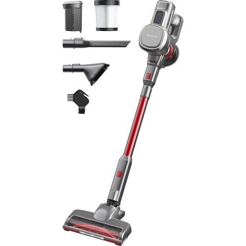 Tweedekans Auronic Steelstofzuiger - Zelfstaande Draadloze Steelstofzuiger - Zonder Zak - 220W - Vacuum Cleaner - Grijs/Rood Tweedehands