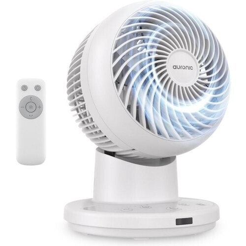 Tweedekans Auronic Tafelventilator - Kleine Ventilator - Met Afstandsbediening en Timer - Automatische Oscillatie 85° - 9 Meter Luchtstroom - Wit Tweedehands