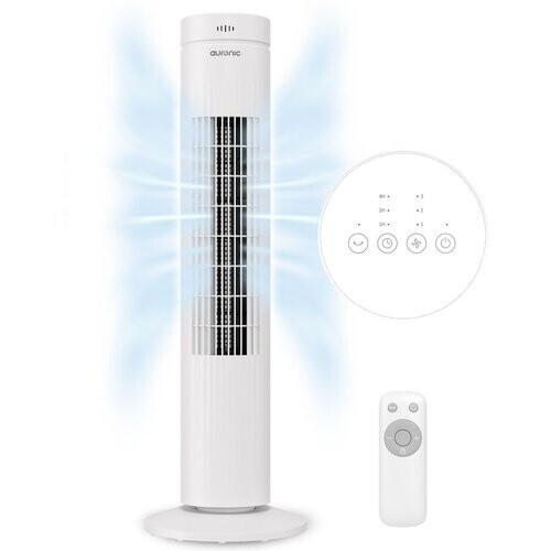 Tweedekans Auronic Torenventilator 76,4 cm - 60° Oscillatie - 3 Snelheden - 35W - Wit Tweedehands
