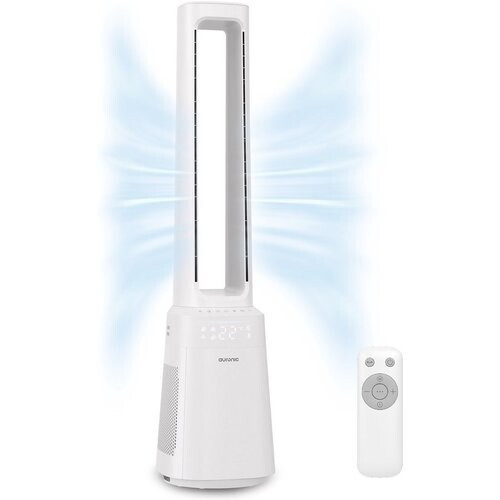 Tweedekans Auronic Torenventilator - Bladeless Model 2 in 1 - Luchtreiniger met HEPA-filter - Ventilator - 10 Standen - Afstandsbediening - 105 cm - Wit Tweedehands