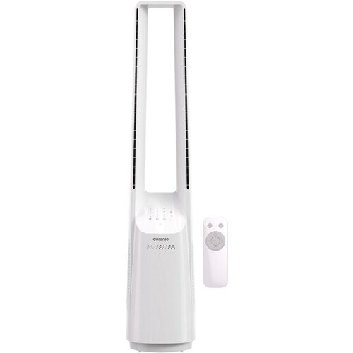 Tweedekans Auronic Torenventilator - Bladeless Model - Luchtkoeler - Vloerventilator - Stille Ventilator Staand - 101 CM - 6 Snelheden - Fan - Met Timer - 39 dB - Wit Tweedehands