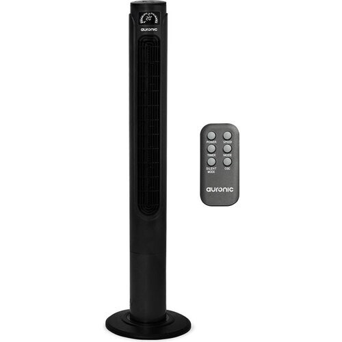 Tweedekans Auronic Torenventilator - Staande Ventilator met Afstandsbediening - Vloerventilator - Timer - Kolomventilator - Fan - 55W - 45dB - 118cm - Zwart Tweedehands
