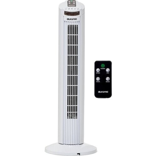 Tweedekans Auronic Torenventilator - Staande Ventilator met Afstandsbediening - Timer - 50W - 45dB - 74cm - Wit Tweedehands