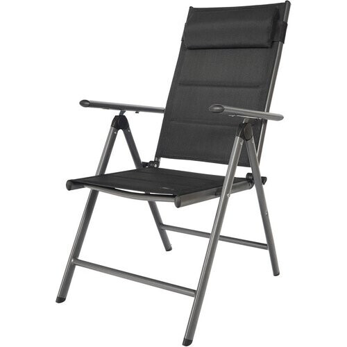 Tweedekans AXI Mack Campingstoel – Standenstoel – Antraciet & zwart – Ventilerend en weerbestendig – 120 kg draagvermogen – Verstelbare standen en inklapbaar – Comfortabele klapstoel – Lichtgewicht Tweedehands