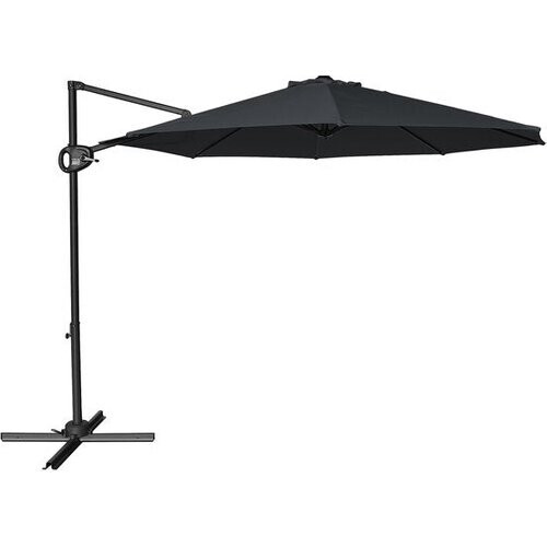 Tweedekans AXI Solea Zweefparasol Ø 300cm Antraciet/grijs incl. Hoes – Gepoedercoat frame met kruisvoet – 360° Draaibaar – UV werend doek Tweedehands