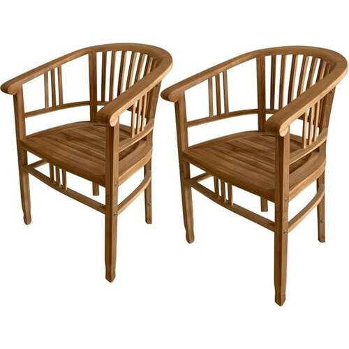 Tweedekans AXI Talia Teak Tuinstoelen – Houten tuinstoelen – Set van 2 stuks – 100% Teak – 180 kg draagkracht – Tuin, terras of balkon Tweedehands