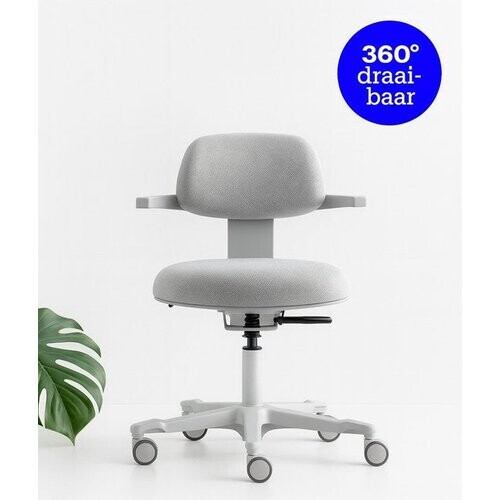 Tweedekans Backerz Ergonomische Werkkruk - Bureaustoelen voor Volwassenen - Volledig Verstelbaar, tot 120kg - Office Chair - Gamestoel - Wit Tweedehands