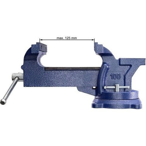 Tweedekans Bankschroef aambeeld voor werkbank 100 mm draaibaar 401124 Tweedehands