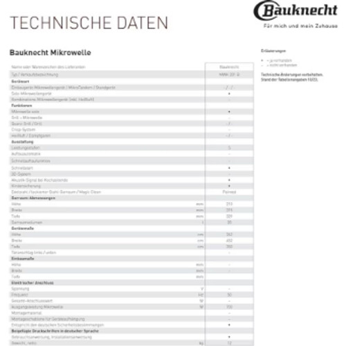 Tweedekans BauknechtZwarte vrijstaande magnetron MWK 201 B – 20L 700W Tweedehands