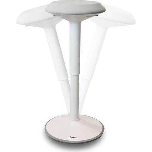 Tweedekans Bckz Wiebelkruk Wit| Hoogte 55-80cm | Balanskruk | Zit-sta kruk | Ergonomische bureaustoel | zadelkruk Tweedehands