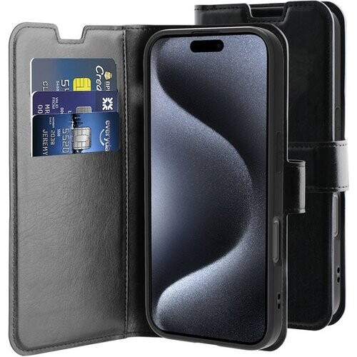 Tweedekans Behello Bookcover iPhone 16 Pro Max Gel - Zwart