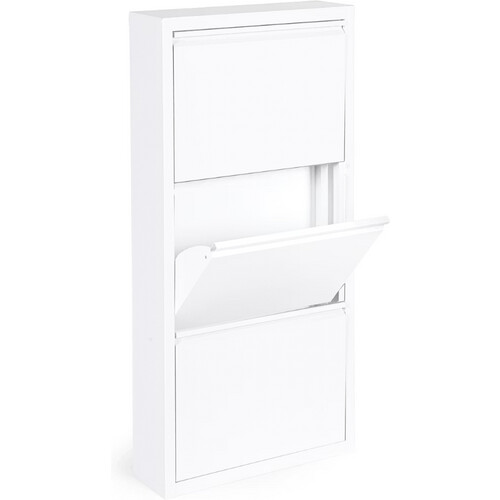 Tweedekans Bizzotto Eyvin schoenenrek drie vakken – wit – 50 x 15 x 106 cm Tweedehands