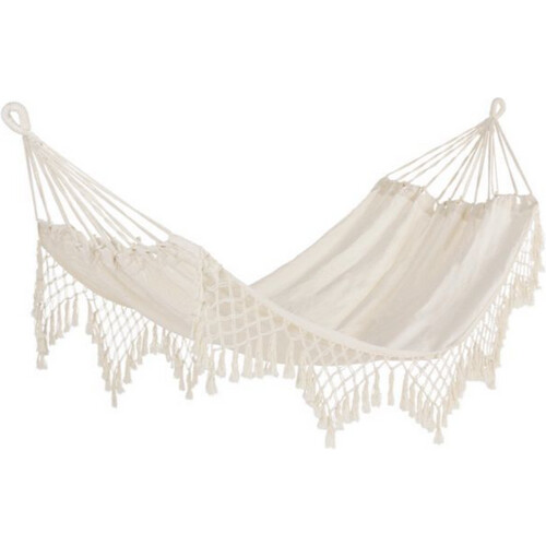 Tweedekans BIZZOTTO hangstoel MILLOR wit – 200x100 cm – stijlvol en comfortabel boho design Tweedehands