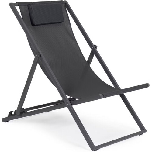 Tweedekans Bizzotto Ligstoel Taylor 65 x 200 x 102 - 42,5 cm | Dark Grey Tweedehands