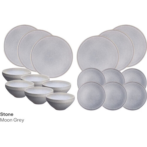 Tweedekans Bjorn Servies - The Essentials Service STONE - 18 pieces - Moon grey Tweedehands
