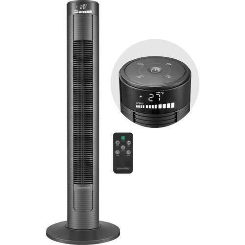 Tweedekans Bloomfold Toren Ventilator - 96,5 cm - Zwart - Afstandsbediening - Slaapstand - 12 uur Timer - Full Led Display
