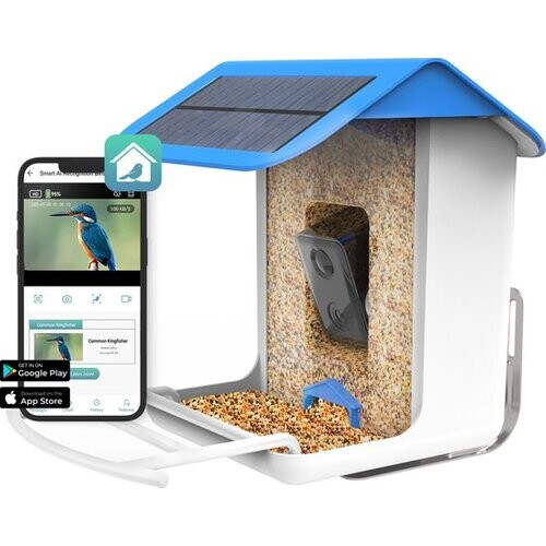 Tweedekans BOME - Vogelvoederhuisje - Camera en Audio - AI Vogelherkenning - Hangend Tweedehands