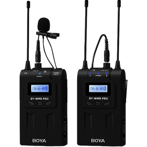 Tweedekans Boya UHF Duo Lavalier Microfoon Draadloos BY-WM8 Pro-K1 Tweedehands