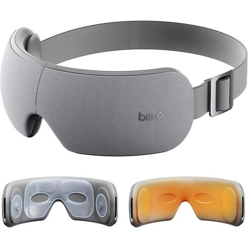 Tweedekans Breo EM005 Oog- en Slaapmasker Massager met Warmte – Luchtcompressie, Tempelmassage, USB-C – Zwart Tweedehands