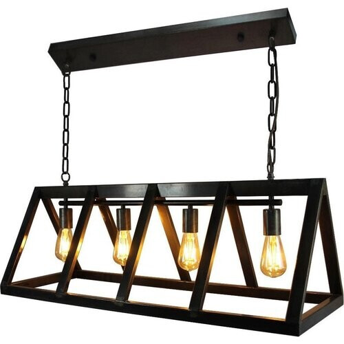 Tweedekans Brilliant hanglamp Matrix zwart staal 4xE27 Tweedehands