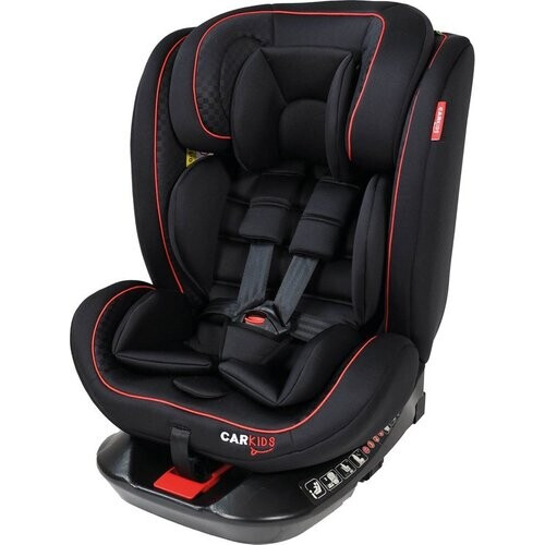 Tweedekans Carkids -Size Autostoeltje - Darcy - 360° Draaibaar - 40-150cm - Isofix - Zwart/Rood Tweedehands