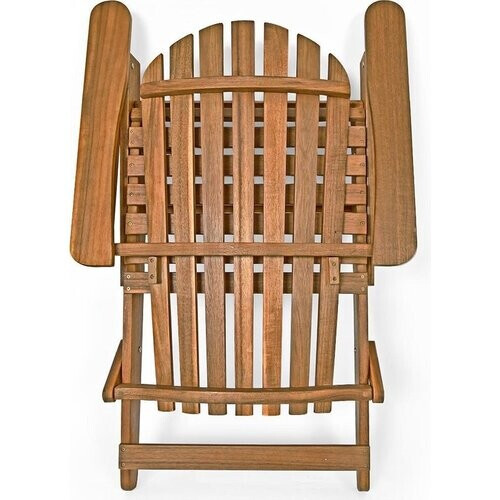 Tweedekans Casaria Adirondack Tuinstoel – Inklapbaar & Ergonomisch – 84 x 69 x 94 cm – Acacia - Bruin Tweedehands