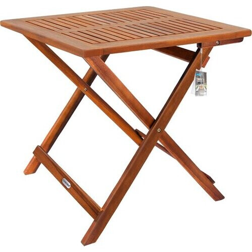 Tweedekans Casaria Bijzettafel - Acacia Hout Inklapbaar 70x70x73 cm - Bruin Tweedehands