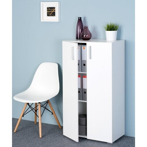 Tweedekans Casaria Boekenkast Vela - 3 Vakken Verstelbaar 115x60x28 cm - Wit
