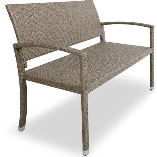 Tweedekans Casaria Polyrattan Tuinbank – 2-Zits UV-bestendig - Beige