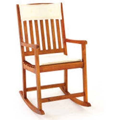 Tweedekans Casaria Schommelstoel – Acaciahout Incl. 2 Kussens – Bruin Tweedehands