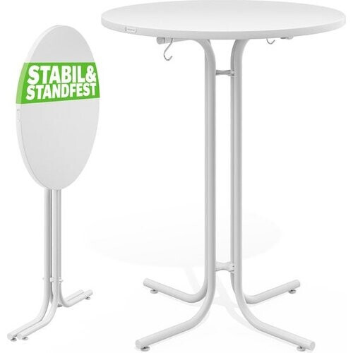 Tweedekans CASARIA Statafel - 70x110cm Inklapbaar Verstelbare Tafelpoten - Wit