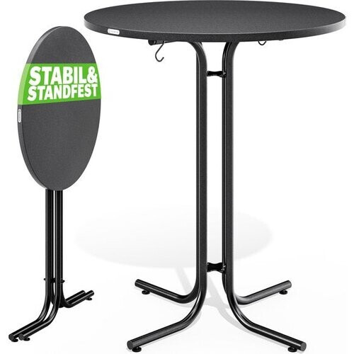Tweedekans CASARIA Statafel - 80x110cm Inklapbaar Verstelbare Tafelpoten – Grijs Tweedehands