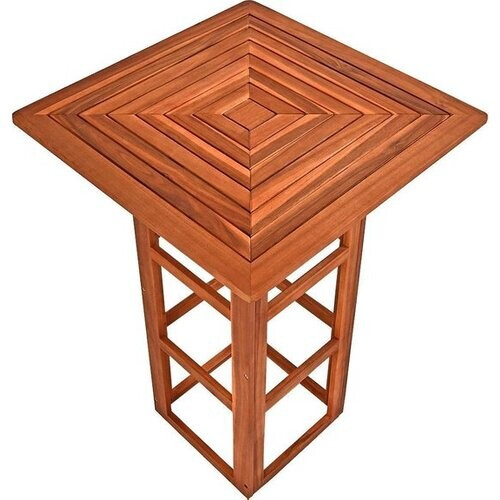 Tweedekans Casaria Statafel - Hout 110cm Hoog 75x75cm Massief – Indoor Outdoor