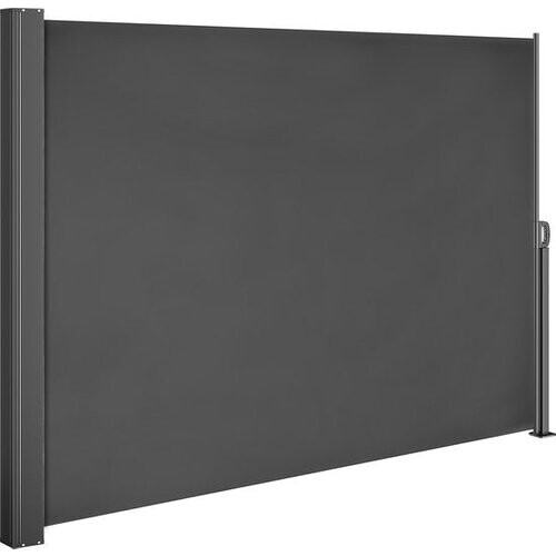 Tweedekans Casaria Windscherm Nosara - 160x300cm Uitschuifbaar – Antraciet Tweedehands