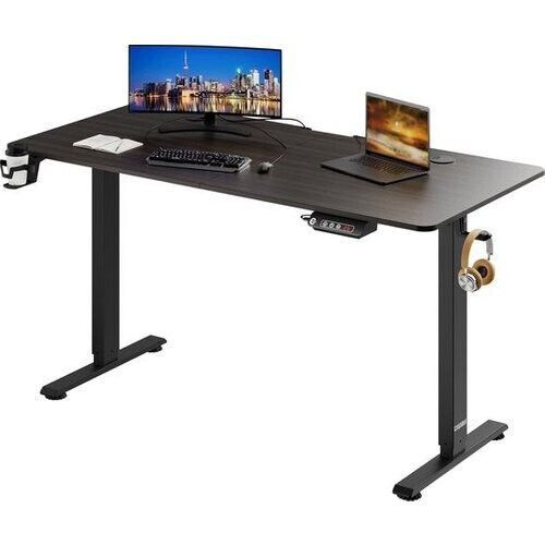 Tweedekans Casaria Zit Sta Bureau – Hoogte Verstelbaar Elektrisch - 140x60cm Bruin