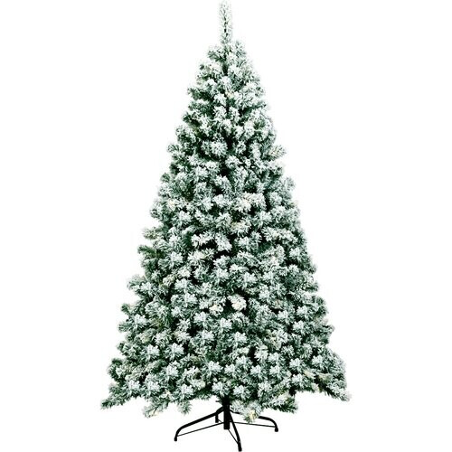 Tweedekans Coast 180 cm High Artificial Christmas Tree met warme LED -lichten Kerst Tree Green + White Tweedehands
