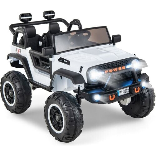 Tweedekans Coast 2 Zits Elektrische Kinderauto - Wit - 3,9 tot 5,9 km/u - 122 x 86 x 83 cm