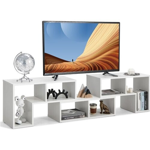 Tweedekans Coast 3-Delige Televisiekast - Hout - Voor TV tot 65'' - 134-180 x 30 x 43 cm - Wit Tweedehands